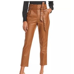 Lucy Faux Leather Paperbag Pant - Brand New
